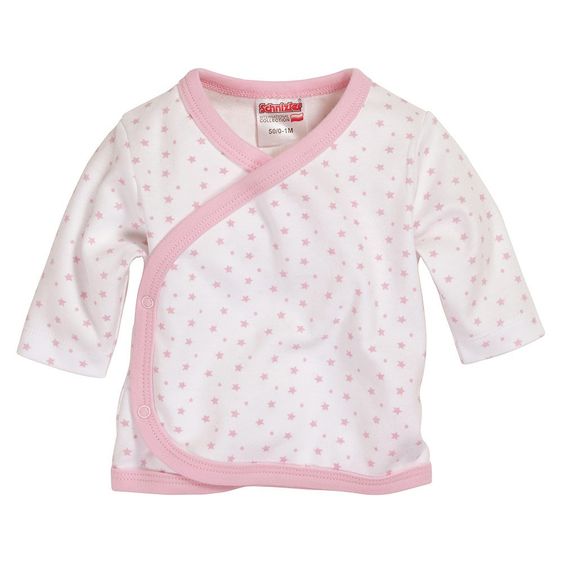 Schnizler Wickelhemd Langarm - Sternchen Rosa - Gr. 44