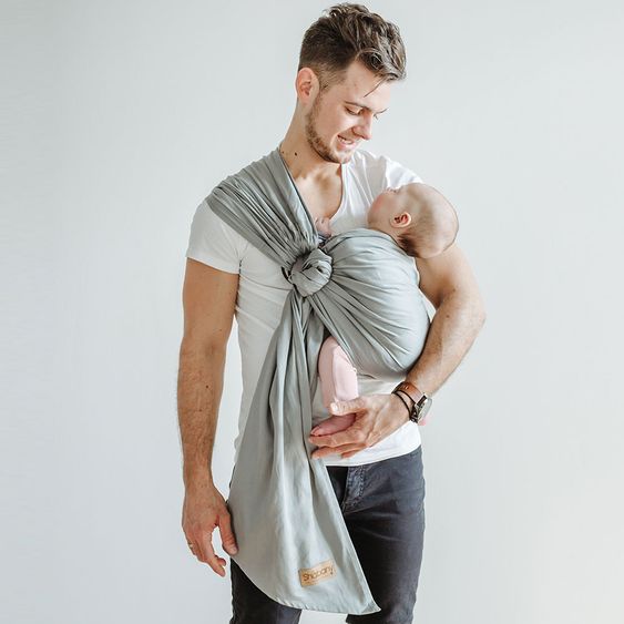 Shabany Ring Sling Tragetuch Jumps - Grau 210 cm