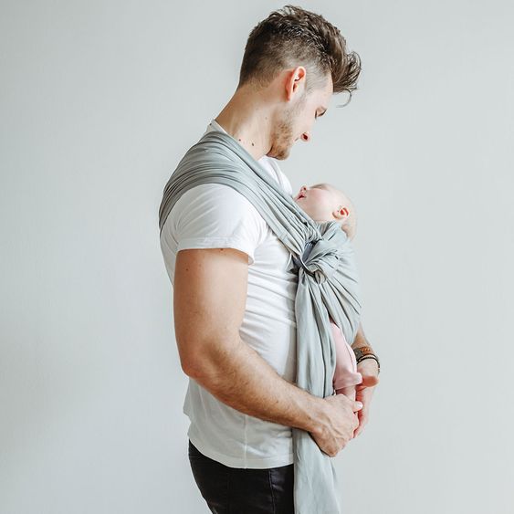 Shabany Ring Sling Tragetuch Jumps - Grau 210 cm