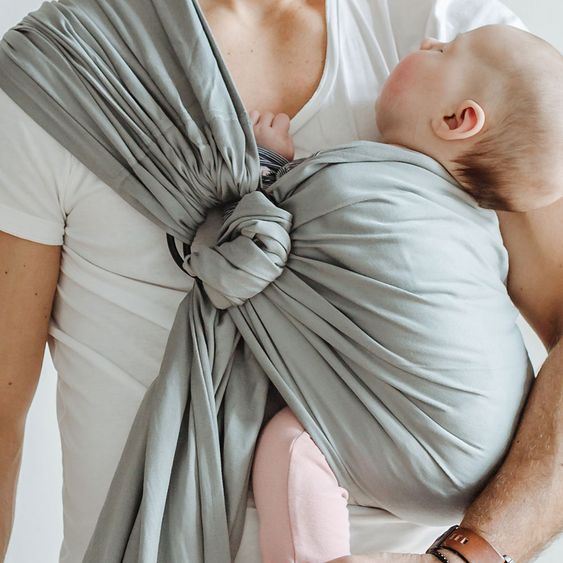 Shabany Ring Sling Tragetuch Jumps - Grau 210 cm