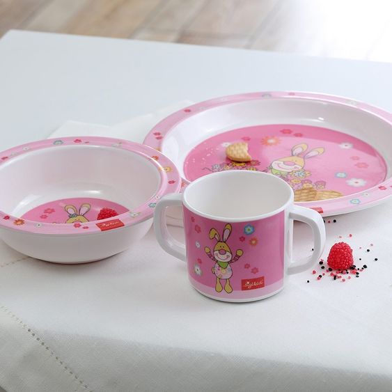 sigikid Set of 3 dishes non-slip - Bungee Bunny