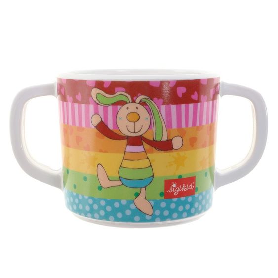 sigikid Set di stoviglie antiscivolo da 3 pezzi - Rainbow Rabbit