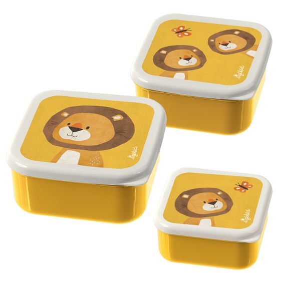 sigikid 3-tlg. Snackboxen-Set - Löwe - Gelb