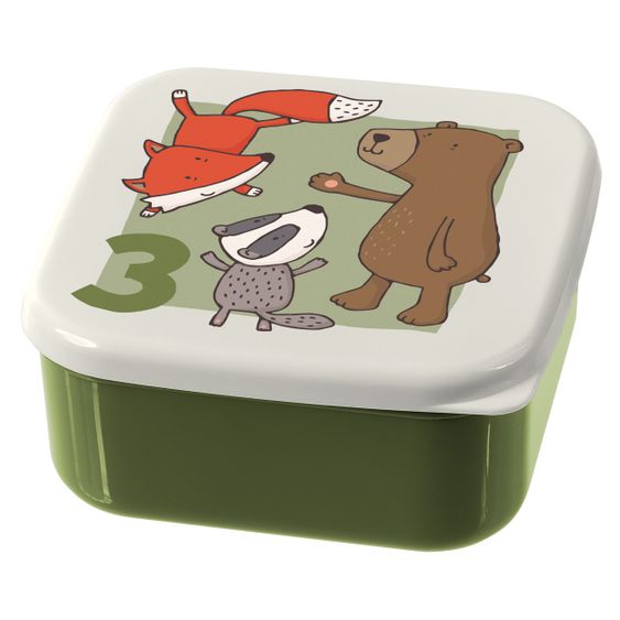 sigikid 3-tlg. Snackboxen-Set - Wald-Tiere - Grün