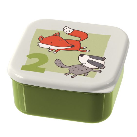 sigikid 3-tlg. Snackboxen-Set - Wald-Tiere - Grün
