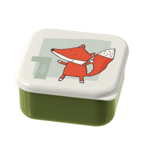 sigikid 3-tlg. Snackboxen-Set - Wald-Tiere - Grün