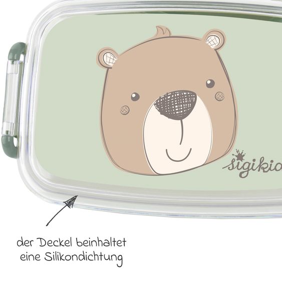 sigikid Lunch box - Bear - Mint