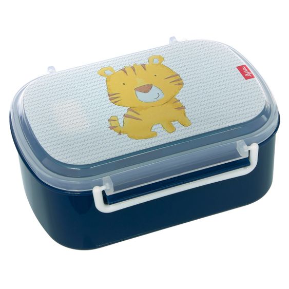 sigikid Brotdose / Lunchbox - Tiger - Blau Gelb