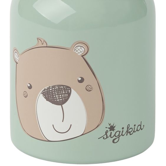 sigikid Edelstahl-Trinkflasche 250 ml - Bär - Mint