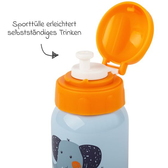 sigikid Edelstahl-Trinkflasche 250 ml - Elefant - Blau