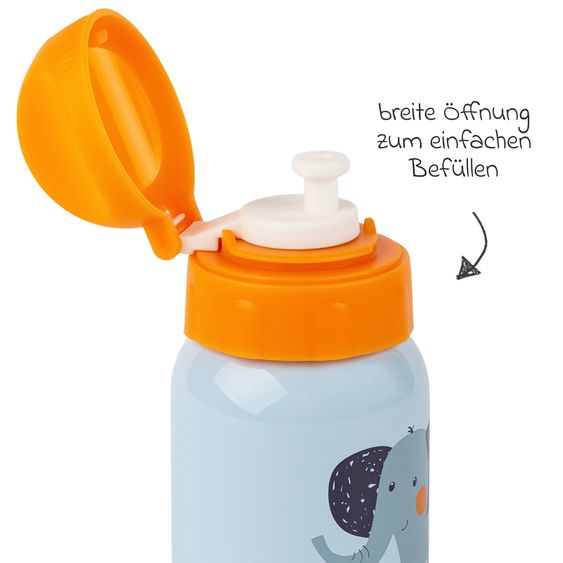 sigikid Edelstahl-Trinkflasche 250 ml - Elefant - Blau