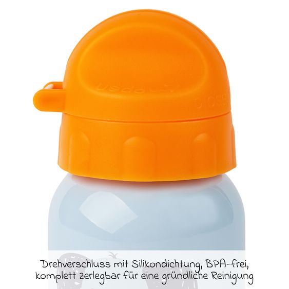 sigikid Edelstahl-Trinkflasche 250 ml - Elefant - Blau