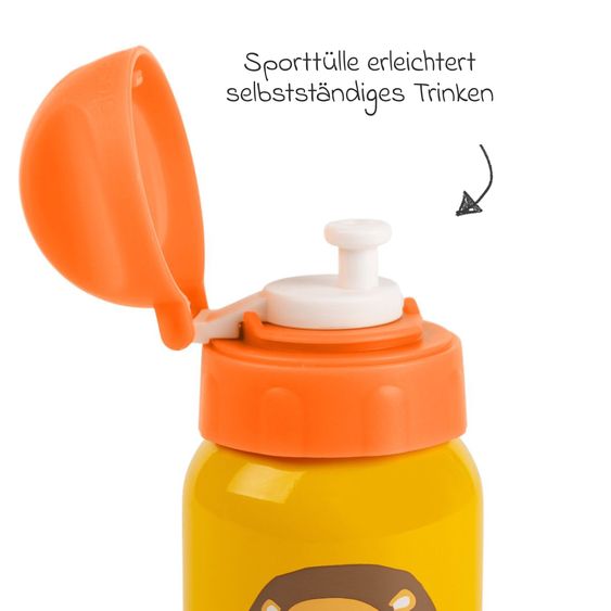 sigikid Edelstahl-Trinkflasche 250 ml - Löwe - Gelb Orange