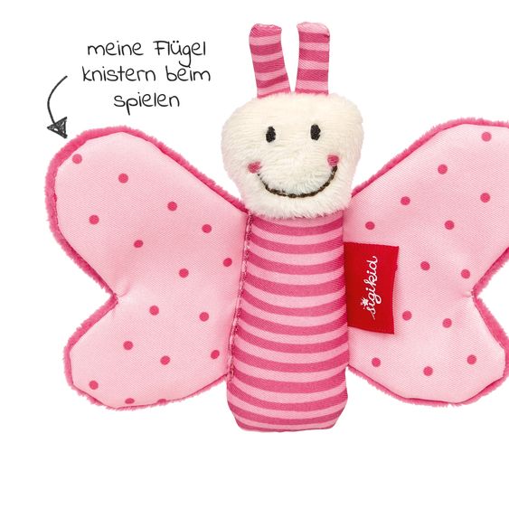 sigikid Greifling Knister-Schmetterling - Rosa