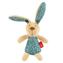 Grasping toy with rattle 13 cm - Bunny - Petrol