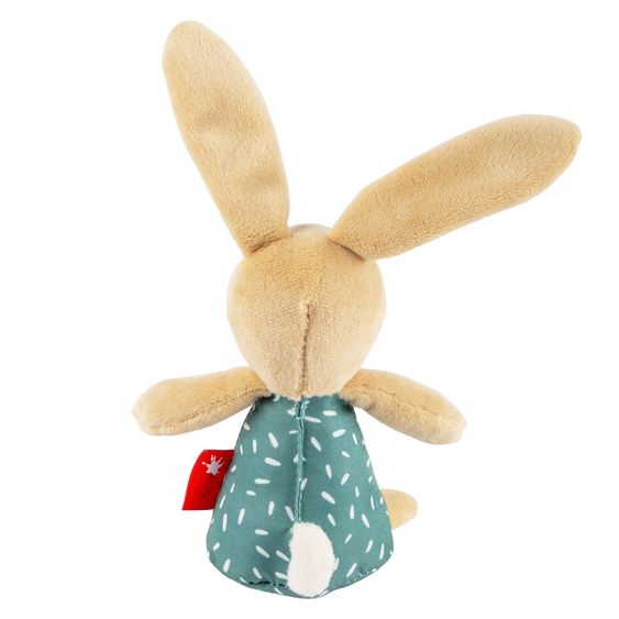 sigikid Grasping toy with rattle 13 cm - Bunny - Petrol