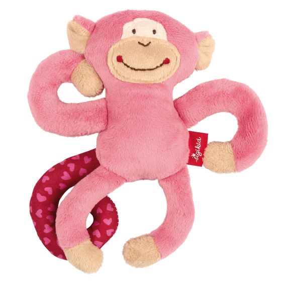 sigikid Greifling mit Rassel - Affe - Pink