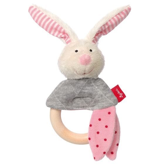 sigikid Greifling mit Rassel Hase - Urban Baby Edition - Rosa