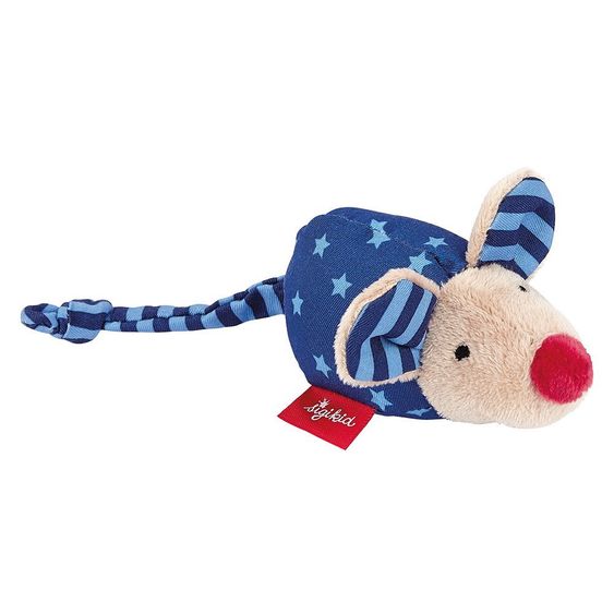 sigikid Greifling mit Rassel Maus 8 cm - Blau