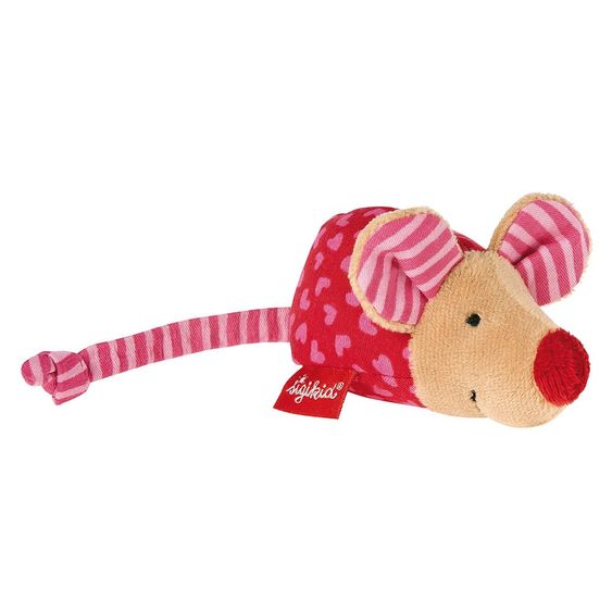 sigikid Greifling mit Rassel Maus 8 cm - Pink