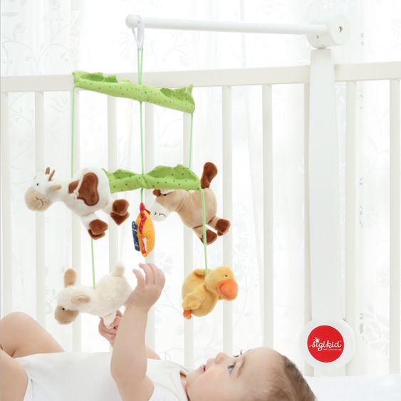 sigikid Mobile Halter aus Vollholz - Weiß