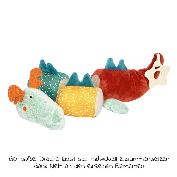 sigikid Spieltier Klett-Drache mit Beißring 45 cm