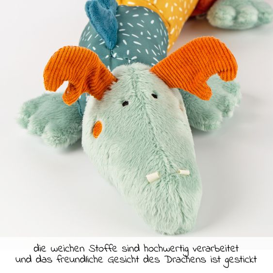 sigikid Spieltier Klett-Drache mit Beißring 45 cm