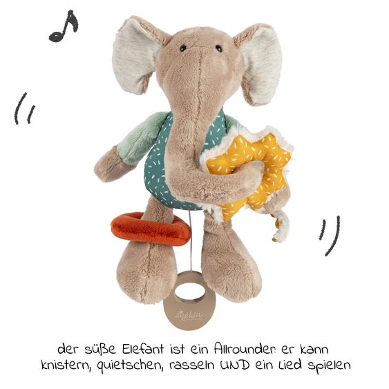 sigikid Spieluhr / Spieltier Aktiv Elefant 27 cm