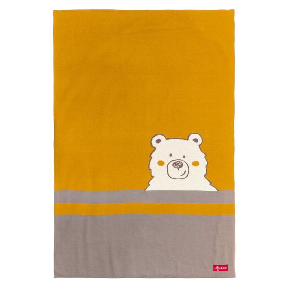 sigikid Coperta orso lavorata a maglia 70 x 100 cm - HoniBoniBear