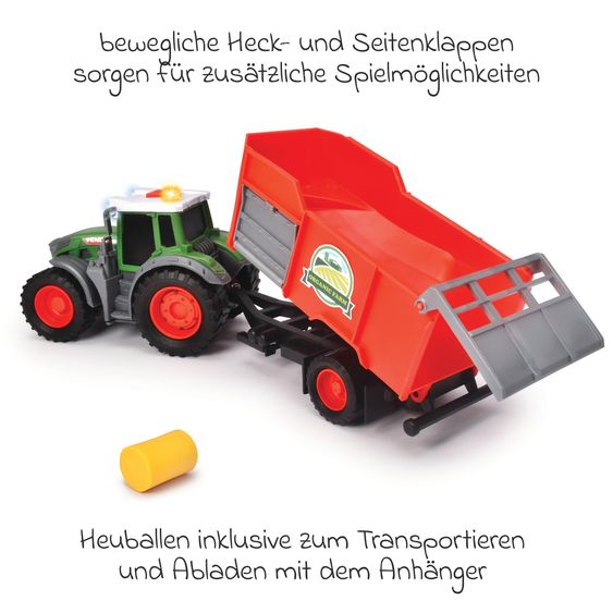 Simba Dickie Fendt Tractor with Trailer Farm Trailer