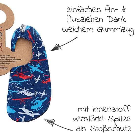 Slipstop Badeschuhe für Babys & Kinder - Planes - Gr. 18/20
