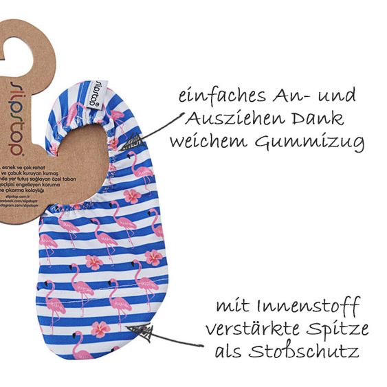 Slipstop Scarpe da bagno per neonati e bambini - a righe - taglia 18/20
