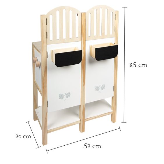 small foot Set Hobby Horsing 10 Pièces avec Cheval Bâton, Étable, Haie & Set De Nettoyage Et Entretien - Marron / Multicolore