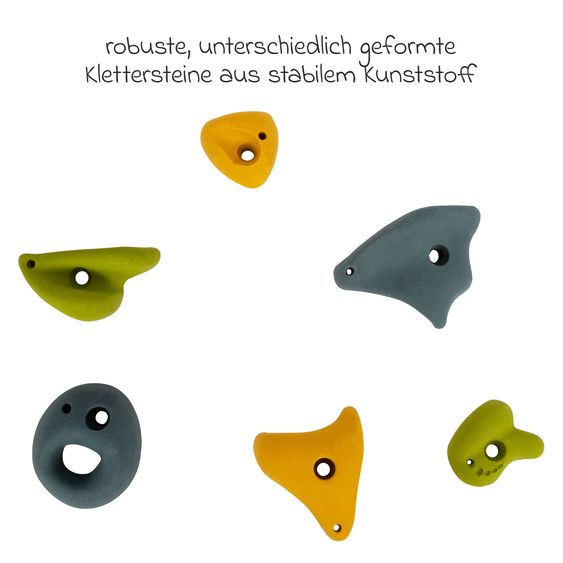 small foot 10-pcs Climbing Stone Set Adventure incl. mounting material - Colourful
