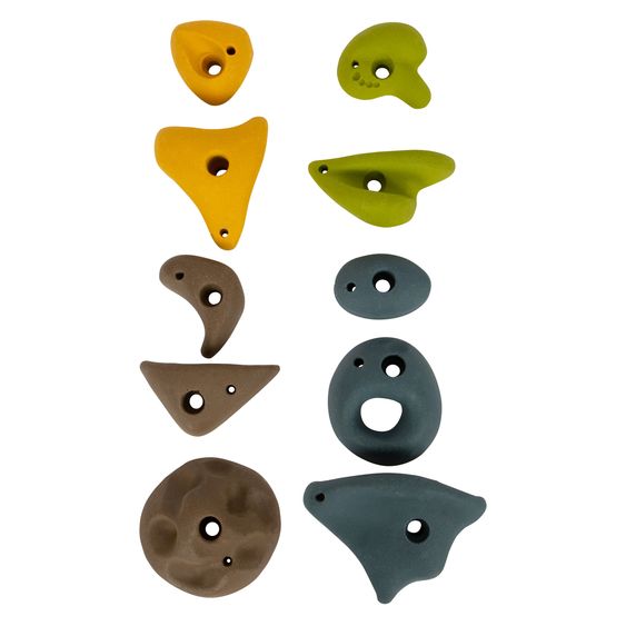 small foot 10-pcs Climbing Stone Set Adventure incl. mounting material - Colourful