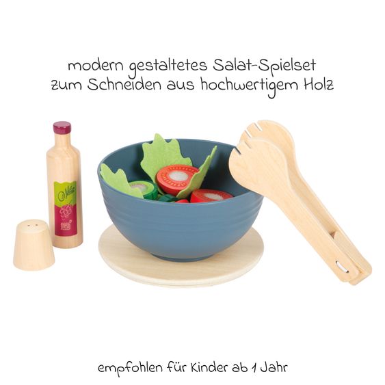small foot 10-tlg Schneide-Set Salat mit Schüssel, Reibe und viel Zubehör - Fresh