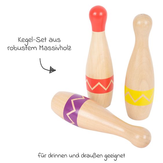 small foot 11-tlg. Kegelspiel für drinnen und draußen - Active - Natur