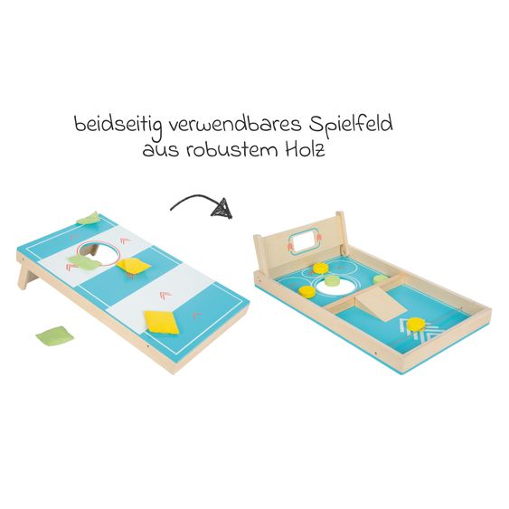 small foot 13-tlg. Cornehole und Sling Puck Spiel inkl. 6 Spielsteine & 6 Wurfsäckchen - Active
