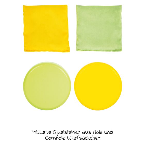 small foot 13-tlg. Cornehole und Sling Puck Spiel inkl. 6 Spielsteine & 6 Wurfsäckchen - Active