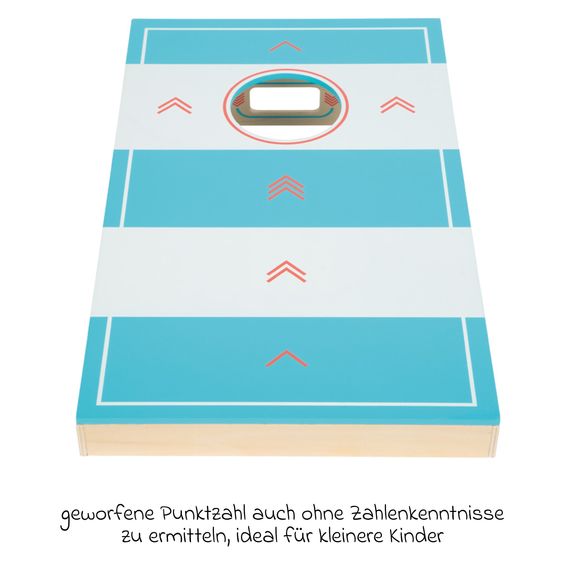 small foot 13-tlg. Cornehole und Sling Puck Spiel inkl. 6 Spielsteine & 6 Wurfsäckchen - Active