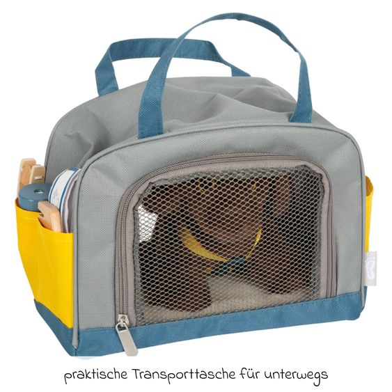 small foot Set De Soin 14 Pièces Pour Chiens Avec Sac, Bébé Chien Et Beaucoup D’Accessoires - Gris