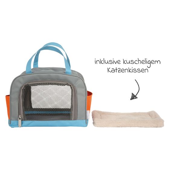 small foot Set De Soin 14 Pièces Pour Chatons avec Sac, Bébé Chat et Beaucoup d’Accessoires - Gris