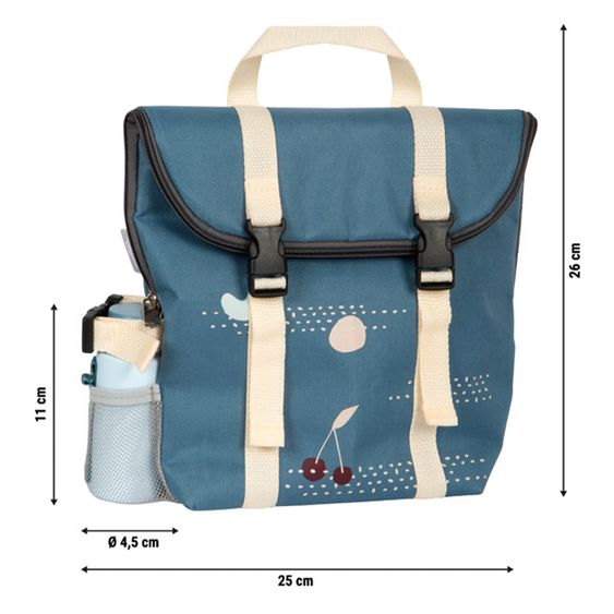 small foot Zaino da picnic 14 pz. con piatti, bicchieri, posate, thermos, coltello pieghevole e coperta - Tasty - Blu