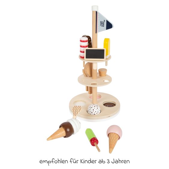 small foot 15-tlg. Eisständer-Set Fresh mit Eisportionierer mit Magnetfunktion inkl. 8 Eissorten - Bunt