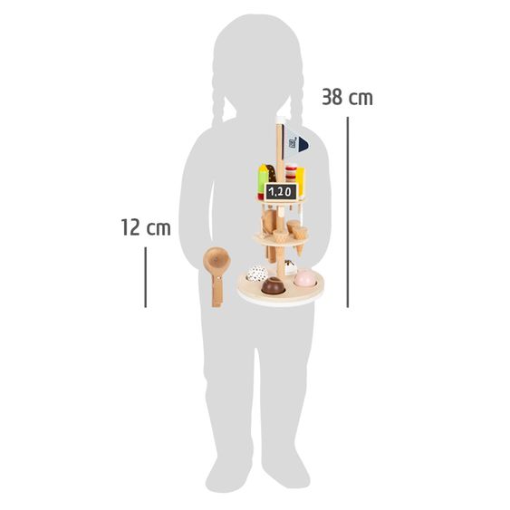 small foot 15-tlg. Eisständer-Set Fresh mit Eisportionierer mit Magnetfunktion inkl. 8 Eissorten - Bunt