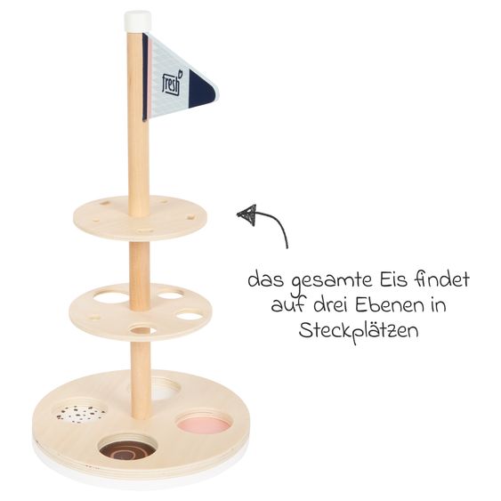 small foot 15-tlg. Eisständer-Set Fresh mit Eisportionierer mit Magnetfunktion inkl. 8 Eissorten - Bunt