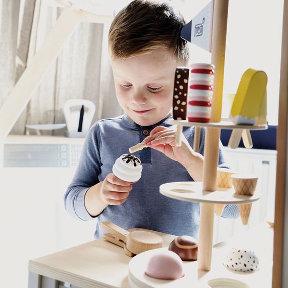 small foot 15-tlg. Eisständer-Set Fresh mit Eisportionierer mit Magnetfunktion inkl. 8 Eissorten - Bunt