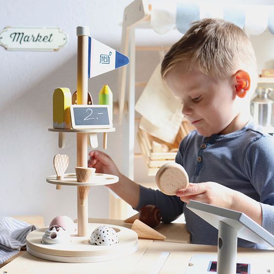 small foot 15-tlg. Eisständer-Set Fresh mit Eisportionierer mit Magnetfunktion inkl. 8 Eissorten - Bunt