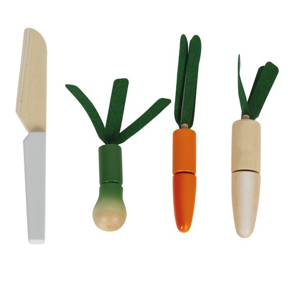 small foot Set de Découpe 15 Pièces Fruits Et Légumes Avec Panier Et Beaucoup D’Accessoires - Fresh - Multicolore