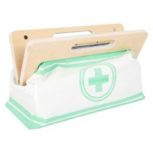 18-pcs Doctor Bag Set with blood pressure monitor, stethoscope, syringe and lots of accessories - Colourful